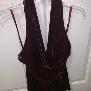 Velvet halter top